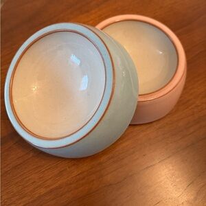 Pair of Denby Ceramic Pet Dishes